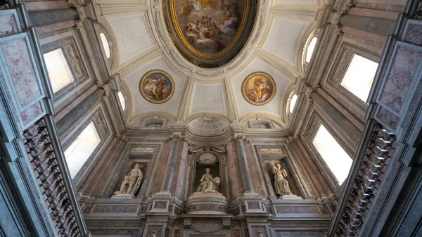 Caserta Italy August 2017 Main Stairway Palazzo Reale 它是18世纪欧洲最大的宫殿 — 图库照片