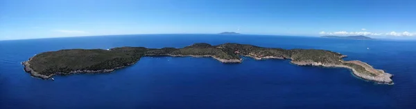 Talya Nın Toskana Kentindeki Giannutri Adası Nın Panoramik Hava Manzarası — Stok fotoğraf
