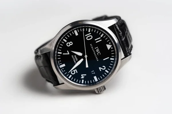 Bologna Itália Dezembro 2021 Relógio Iwc International Watch Luxuoso Fabricante — Fotografia de Stock