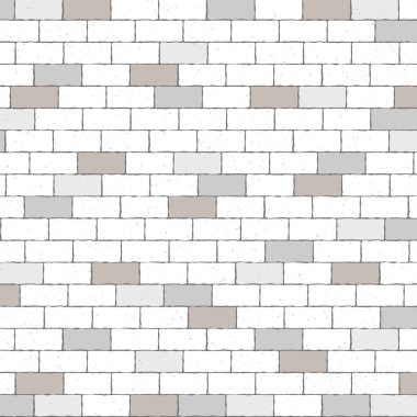 Arka plan için gri ve beyaz tuğla duvar. Vektör tasarımı.