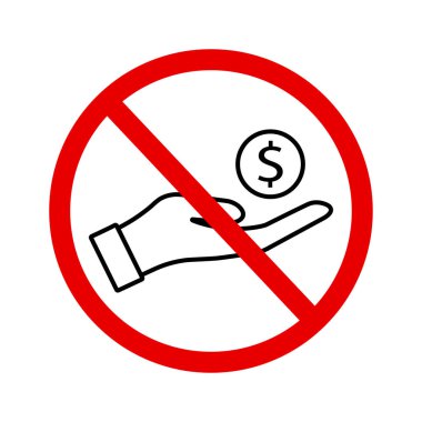 Beyaz arkaplanda düz biçimli hesap simgesi kaydetmek için para yok.