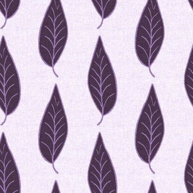 Cinsiyet olarak nötr mor botanik yaprak, dikişsiz raster arka plan. Basit, kaprisli, 2 tonlu bir model. Çocuk bezi duvar kâğıdı ya da her yerde skandal var.