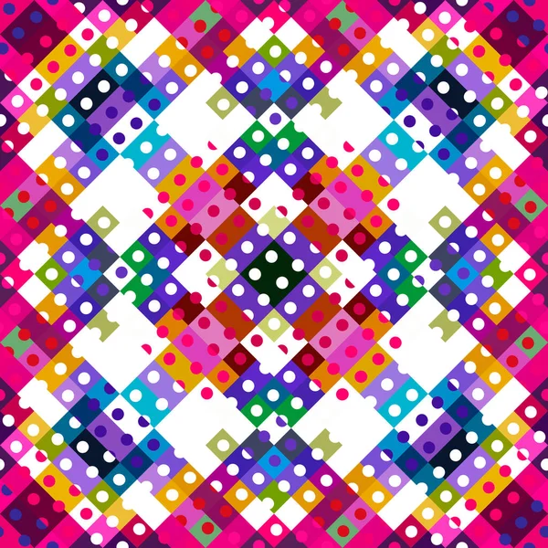 Skurrile Geometrische Pixelmuster Spielerische Spaß Kaleidoskopische Rosa Tapete Bunte Sommer — Stockfoto