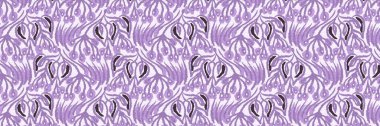 Cinsiyet ayrımı olmayan çiçek dikişsiz raster sınırı. Basit mor kaprisli 2 ton deseni. Çocuk odası duvar kâğıdı ya da her yerde skandal var.