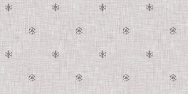 Kusursuz Noel kar taneleri örülmüş keten kenar. Mevsimlik iki ton kahverengi çiftlik evi donması. Fransız Xmas kar haçı bandı için tatil tekstili