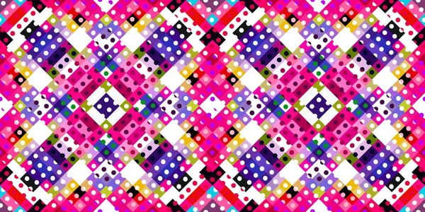 Een Grillig Geometrisch Pixelpatroon Speels Leuk Caleidoscopisch Roze Behang Kleurrijke — Stockfoto