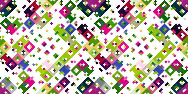 Retro Geometric Pixel Pattern Playful Fun Kaleidoscopic Pink Wallpaper Colorful — Stock Photo, Image