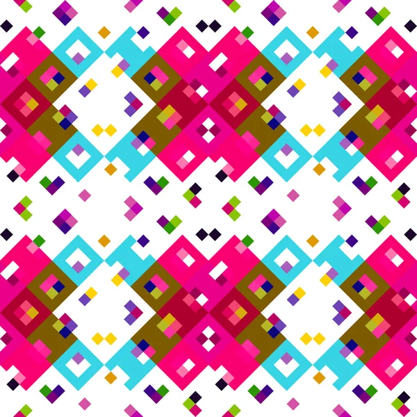 Schema Caleidoscopico Pixel Geografici Divertente Divertente Carta Parati Rosa Colorato — Foto Stock