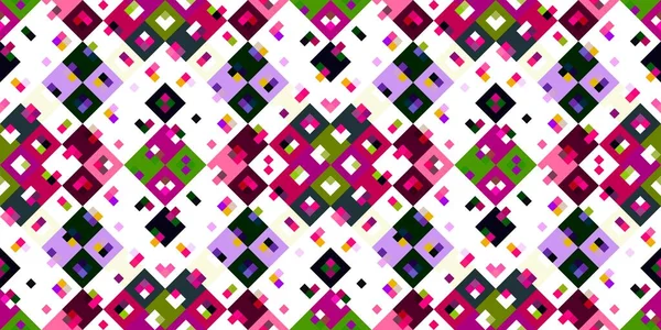 Ретро Геометричний Візерунок Пікселів Веселі Калейдоскопічні Рожеві Шпалери Барвиста Літня — стокове фото
