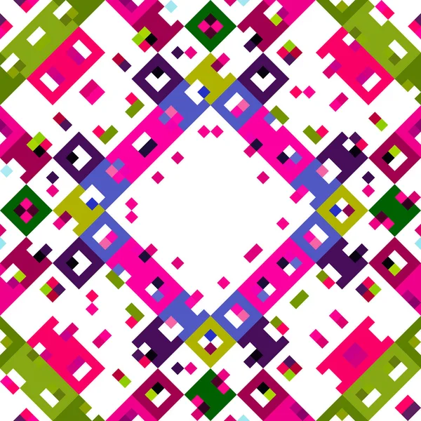 Kalejdoskopisk Geo Pixel Mönster Lekfull Rolig Rosa Tapet Färgglada Sommar — Stockfoto