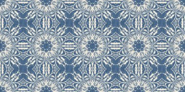 Çiftlik evi mavi kar taneleri sınır arkaplanı. Frosty Damasch Fransız Etkisi kurdelesi. Soğuk bayram bayramı washi kaseti