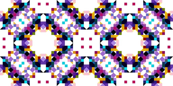 Padrão Pixel Geométrico Retro Brincalhão Divertido Papel Parede Rosa Caleidoscópica — Fotografia de Stock