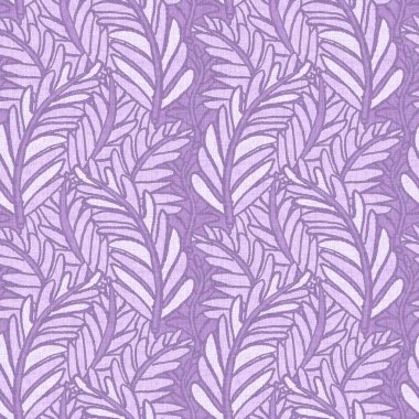 Cinsiyet olarak nötr mor botanik yaprak, dikişsiz raster arka plan. Basit, kaprisli, 2 tonlu bir model. Çocuk bezi duvar kâğıdı ya da her yerde skandal var.