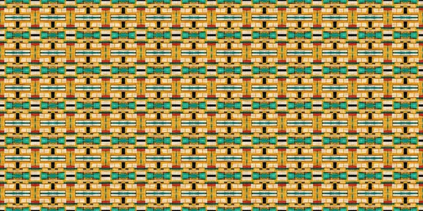 Tradiční Mozaika Dlaždic Bezešvé Okraje Vzor Tisku Fabric Efekt Mexické — Stock fotografie