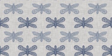 Çiftlik evi mavi kelebeği kusursuz sınır. Ekolojik güzellikler için kırsal Fransız yaban hayatı. Tuhaf lepidopteranın dekoratif tekstilini tekrarla