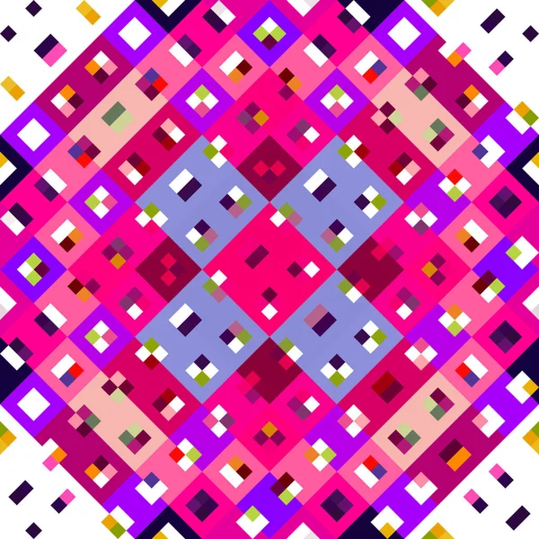 Калейдоскопический Геопиксельный Рисунок Веселые Розовые Обои Цветные Летние Винтажные Геоточки — стоковое фото