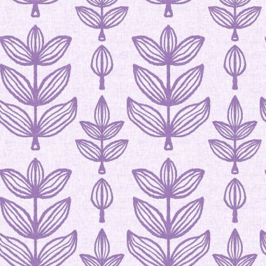 Cinsiyet olarak nötr mor botanik yaprak, dikişsiz raster arka plan. Basit, kaprisli, 2 tonlu bir model. Çocuk bezi duvar kâğıdı ya da her yerde skandal var.