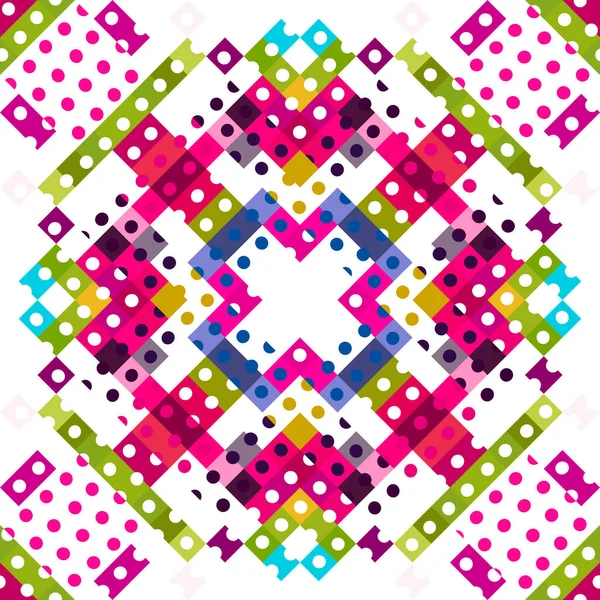 Modello Pixel Geometrici Stravaganti Divertente Divertente Caleidoscopico Carta Parati Rosa — Foto Stock