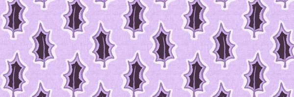 Gender neutral purple foliage leaf seamless raster border. Simple whimsical 2 tone pattern. Kids nursery wallpaper or scandi all over print