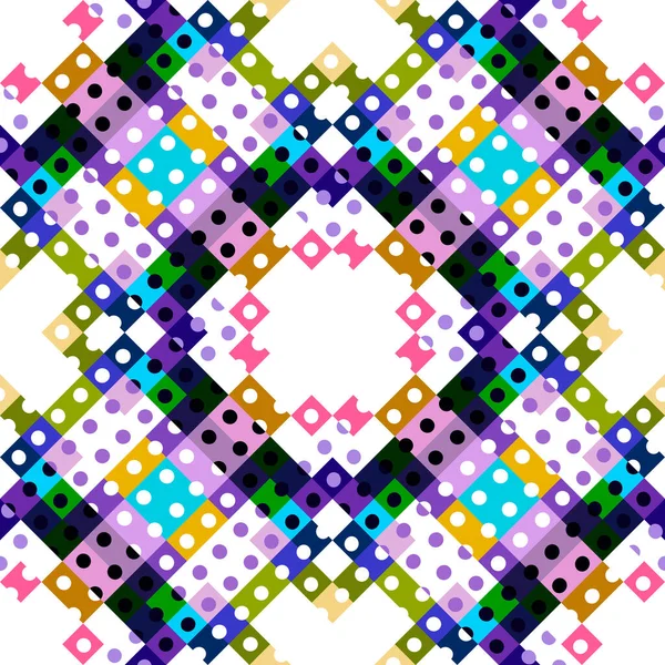 Modèle Géométrique Fantaisiste Pixels Amusant Papier Peint Kaléidoscopique Rose Ludique — Photo