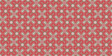 Seamless Christmas poinsettia retro border. Decorative ornament in seasonal red for December holiday washi tape. Winter botanical vintage scandi repeat ribbon