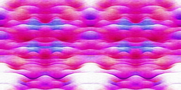 レトロなネクタイ染料明るい境界線 遊び心のあるヴィンテージピンク色の絞り無限トリム カラフルなシームレス万華鏡のような質感のバナー — ストック写真