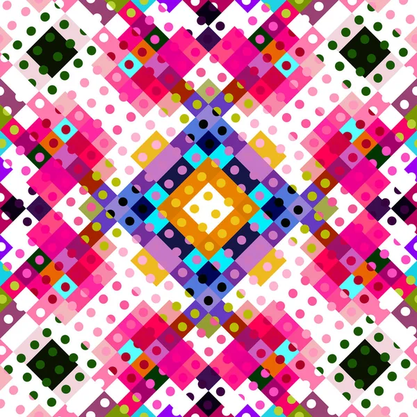 Ιδιότροπο Γεωμετρικό Μοτίβο Pixel Παιχνιδιάρικη Καλειδοσκοπική Ροζ Ταπετσαρία Πολύχρωμο Καλοκαιρινό — Φωτογραφία Αρχείου