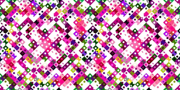 Een Grillig Geometrisch Pixelpatroon Speels Leuk Caleidoscopisch Roze Behang Kleurrijke — Stockfoto