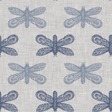 Çiftlik evi mavi kelebeği pürüzsüz desen. Kırsal Fransız yaban hayatı tüm duvar kağıtlarında ekolojik güzellikler için. Tuhaf lepidopteranın dekoratif tekstilini tekrarla