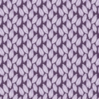 Cinsiyet olarak nötr mor botanik yaprak, dikişsiz raster arka plan. Basit, kaprisli, 2 tonlu bir model. Çocuk bezi duvar kâğıdı ya da her yerde skandal var.
