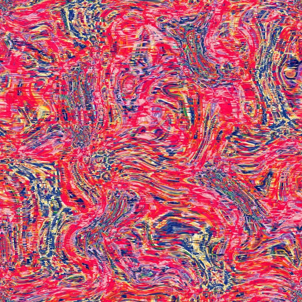 鮮やかなピンクの歪みパターン 流体設計のための明るいカラフルなキッチュ壁紙 鮮やかなピンク色のマーブルエンドペーパー — ストック写真
