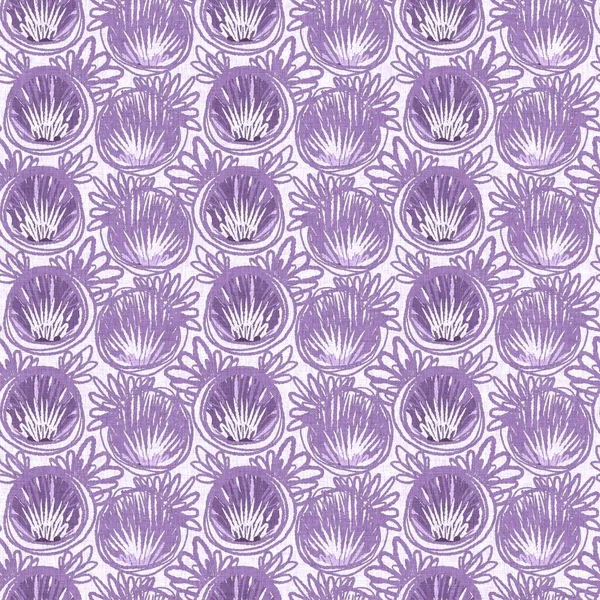 Genre Neutre Feuillage Botanique Violet Fond Raster Sans Couture Modèle — Photo