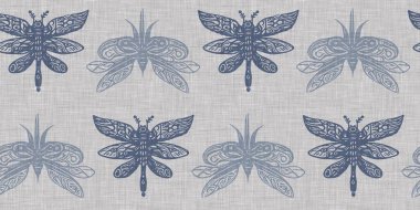 Çiftlik evi mavi kelebeği kusursuz sınır. Ekolojik güzellikler için kırsal Fransız yaban hayatı. Tuhaf lepidopteranın dekoratif tekstilini tekrarla