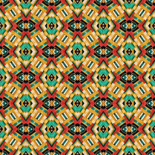 Traditionelle Fliesen Mosaik Nahtlosen Muster Drucken Textileffekt Mexikanische Patchwork Damast — Stockfoto