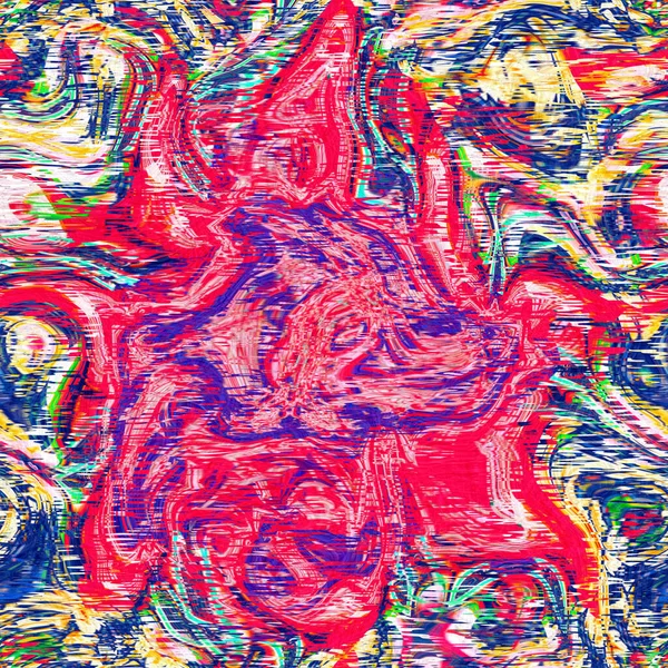 Яркий Розовый Рисунок Искажения Яркие Красочные Обои Китч Дизайна Потока — стоковое фото