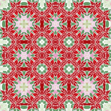 Kusursuz Noel noktasızdı. Aralık tatili için sezonluk kırmızılı dekoratif süs. Kış botanik klasik tarayıcı tekrar fayans