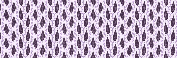 Gender neutral purple foliage leaf seamless raster border. Simple whimsical 2 tone pattern. Kids nursery wallpaper or scandi all over print