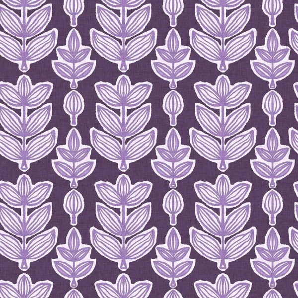Género Neutro Púrpura Follaje Botánico Fondo Trama Sin Costuras Patrón — Foto de Stock
