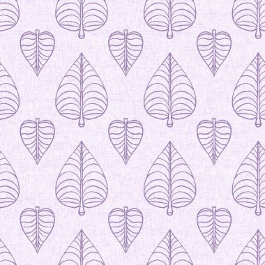 Cinsiyet olarak nötr mor botanik yaprak, dikişsiz raster arka plan. Basit, kaprisli, 2 tonlu bir model. Çocuk bezi duvar kâğıdı ya da her yerde skandal var.