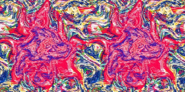 Frontieră Distorsiune Roz Vibrantă Bright Colorat Kitsch Banner Pentru Proiectarea — Fotografie, imagine de stoc