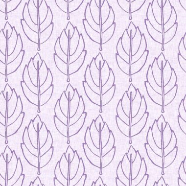 Cinsiyet olarak nötr mor botanik yaprak, dikişsiz raster arka plan. Basit, kaprisli, 2 tonlu bir model. Çocuk bezi duvar kâğıdı ya da her yerde skandal var.