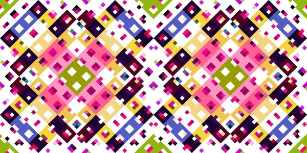 Pola Piksel Geometris Retro Bermain Main Kaleidoscopic Pink Wallpaper Warna — Stok Foto