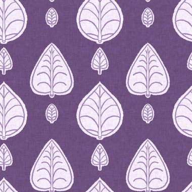 Cinsiyet olarak nötr mor botanik yaprak, dikişsiz raster arka plan. Basit, kaprisli, 2 tonlu bir model. Çocuk bezi duvar kâğıdı ya da her yerde skandal var.