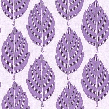 Cinsiyet olarak nötr mor botanik yaprak, dikişsiz raster arka plan. Basit, kaprisli, 2 tonlu bir model. Çocuk bezi duvar kâğıdı ya da her yerde skandal var.