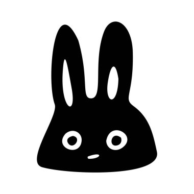 Tatlı Paskalya tavşanı çizgi film klibi. Vektör tavşan motifi