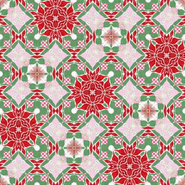 Kusursuz Noel noktasızdı. Aralık tatili için sezonluk kırmızılı dekoratif süs. Kış botanik klasik tarayıcı tekrar fayans