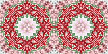 Kusursuz Noel Noeli nostalji sınırı. Aralık bayramı washi bandı için sezonluk kırmızı süsleme. Kış botanik vintage scandi tekrar kurdelesi