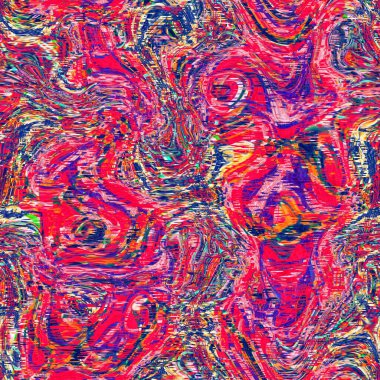 Canlı pembe çarpıtma deseni. Sıvı akış tasarımı için parlak renkli bir duvar kâğıdı. Pembe renkli mermer kaplama kağıt