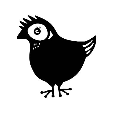 Tatlı paskalya tavuğu. Şirin çiftlik hayvanı çizimi