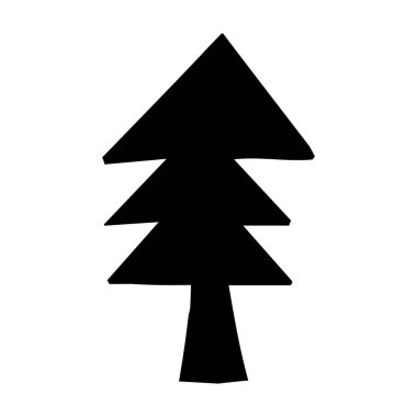 Noel ağacı izole vektör motifi. Biçimlendirilmiş xmas tasarımı